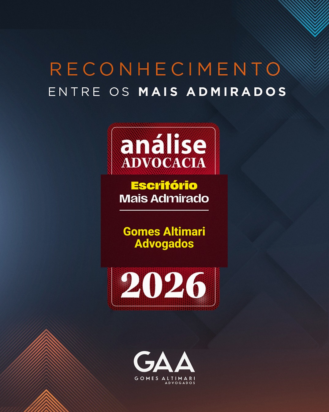 Análise Advocacia 2026 - Escritório mais admirad